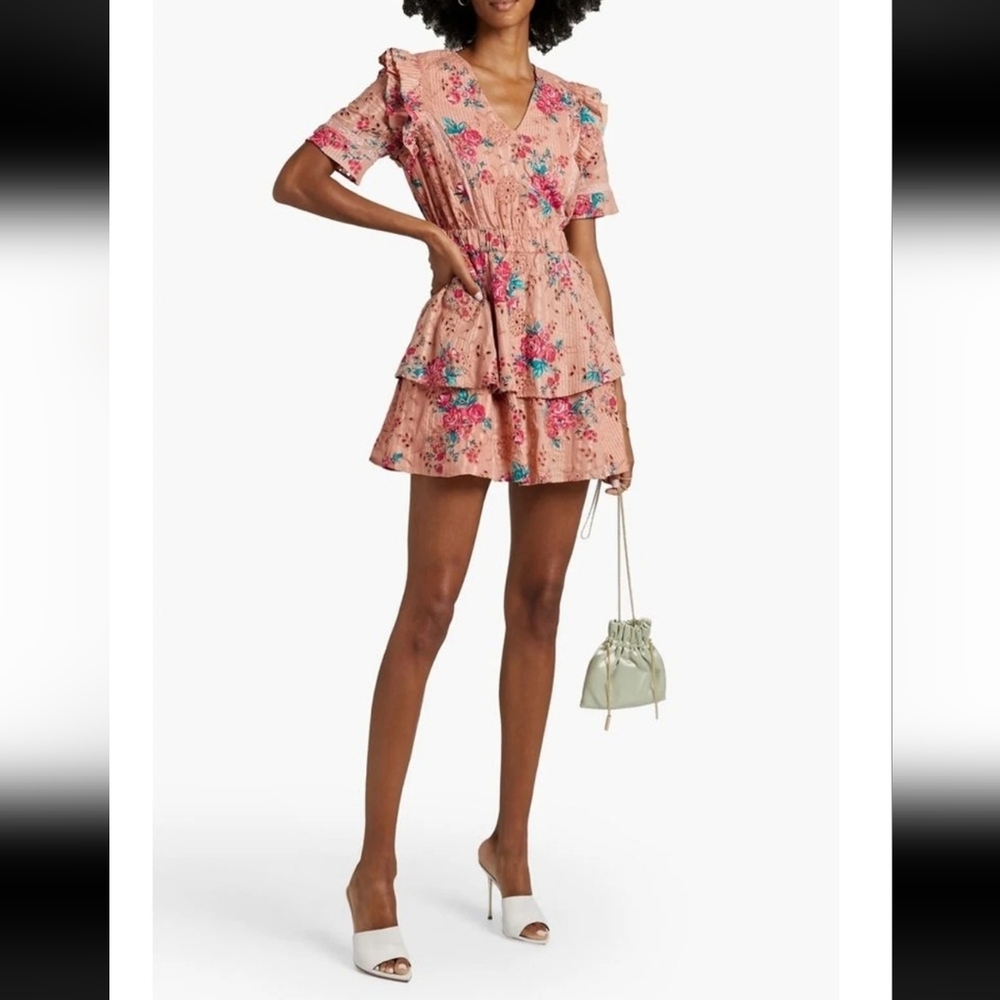 Walter Baker Floral Eyelet Tiered Lace Dress – Size Medium